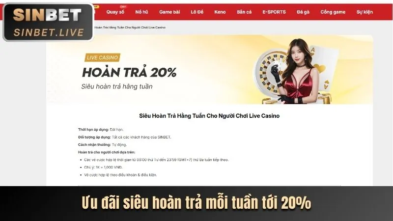 Thưởng nạp lại hàng ngày 1bet